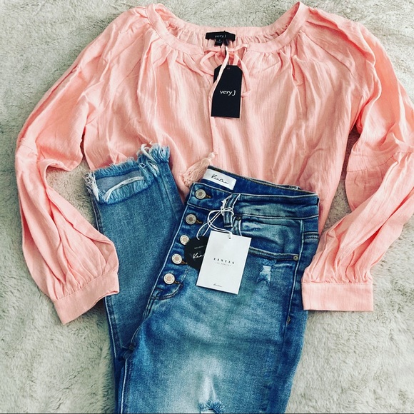 Vici Tops - Boho Gauze Blouse with Tassels